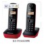 TELEFONO DECT KX-TG1612SPR DUO ROJO